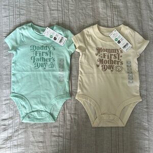 Carters “First Mothers/Fathers Day” Onesie 3M Set